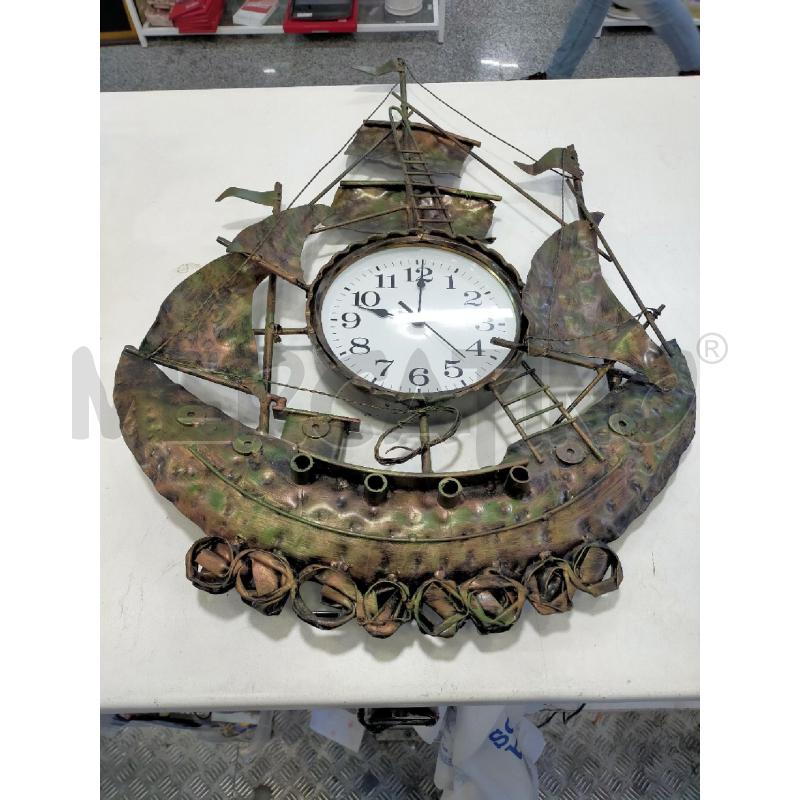 OROLOGIO DA MURO FERRO BATTUTO VELIERO | Mercatino dell'Usato Roma rebibbia 3