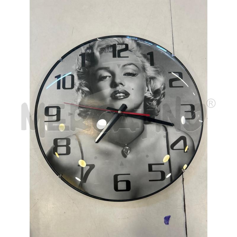 OROLOGIO DA PARETE MARILYN NERO | Mercatino dell'Usato Roma rebibbia 1