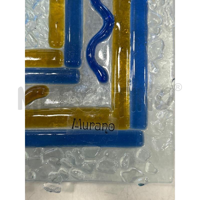 OROLOGIO DA PARETE QUADRATO VETRO BLU DORATO  | Mercatino dell'Usato Roma rebibbia 3