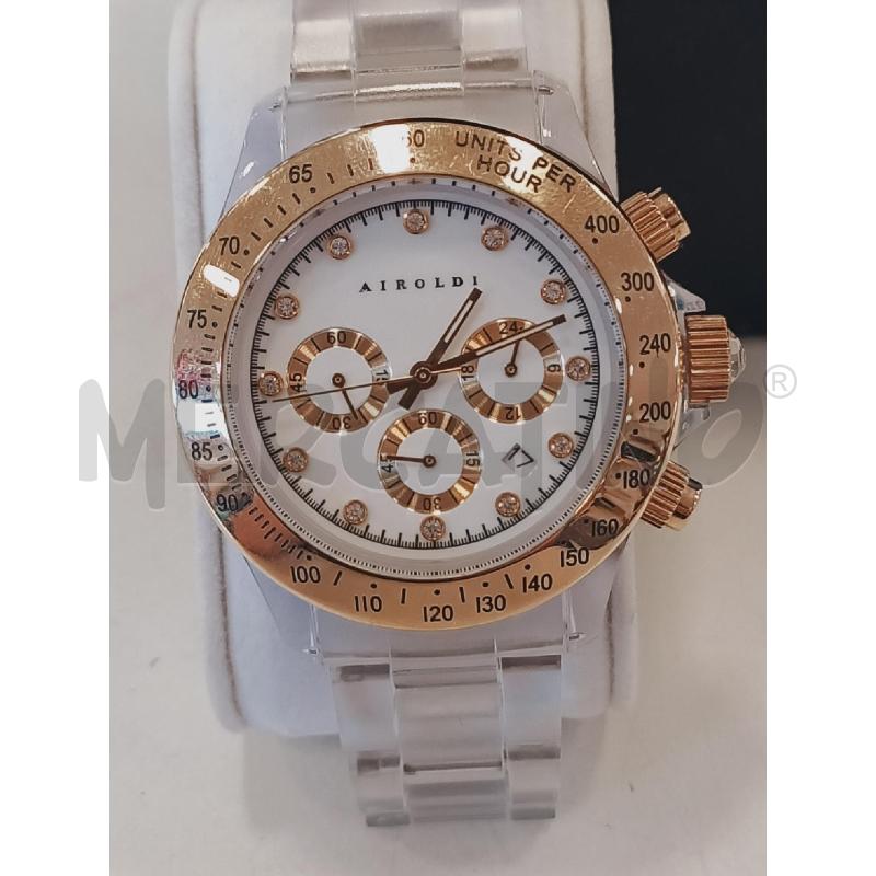 OROLOGIO DA POLSO AIROLDI QUADRANTE BIANCO ORO  | Mercatino dell'Usato Roma rebibbia 2