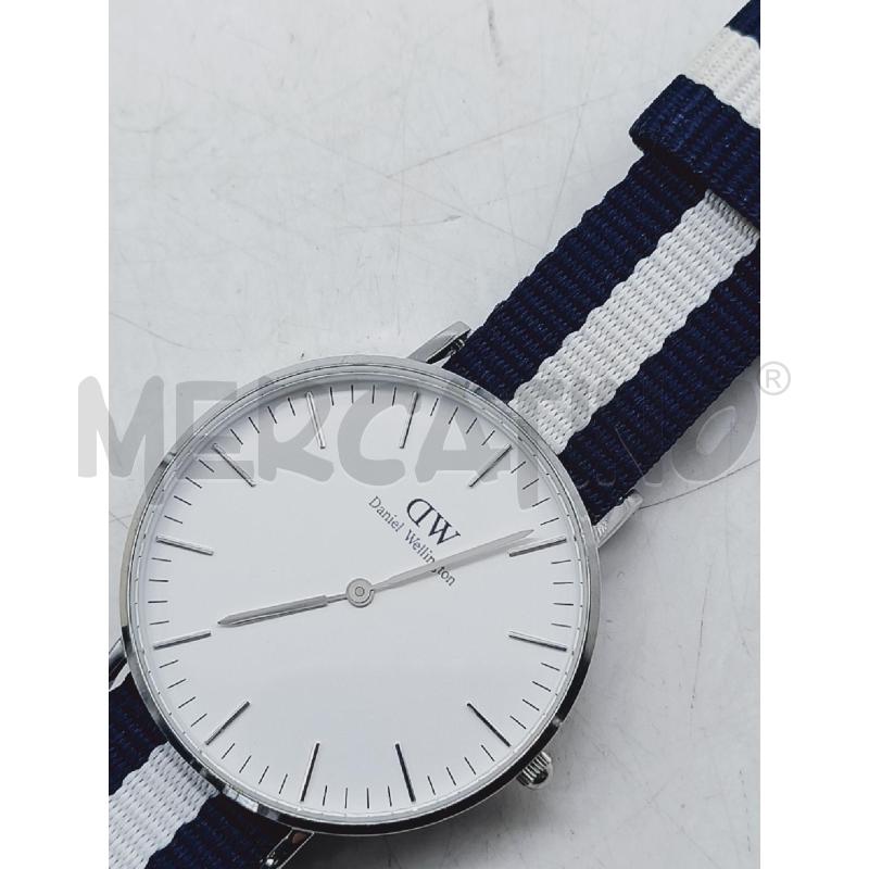 OROLOGIO DA POLSO DANIEL WELLINGTON CINTURINO BLU/BIANCHE | Mercatino dell'Usato Roma rebibbia 3