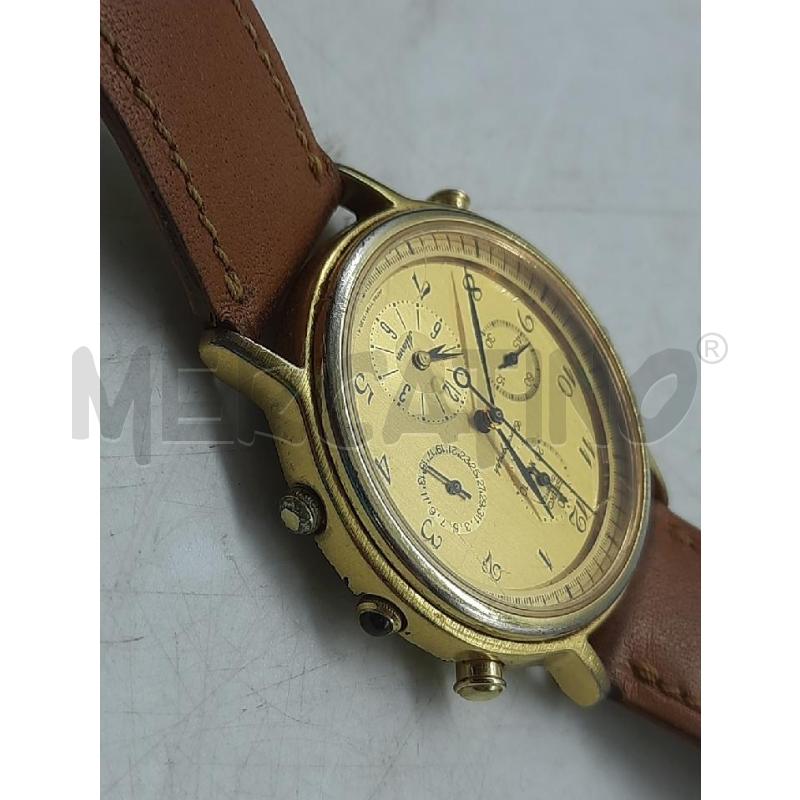 OROLOGIO DA POLSO SEIKO QUARTZ CHRON DORATO CINT PELLE MAR | Mercatino dell'Usato Roma rebibbia 2