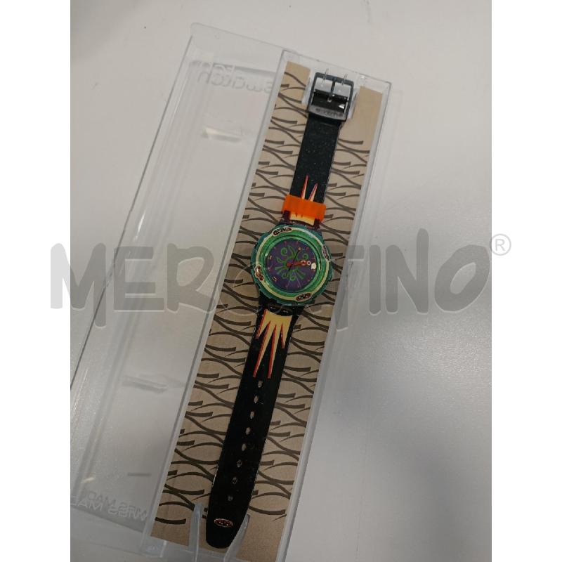 OROLOGIO DA POLSO SWATCH NERO VERDE | Mercatino dell'Usato Roma rebibbia 1