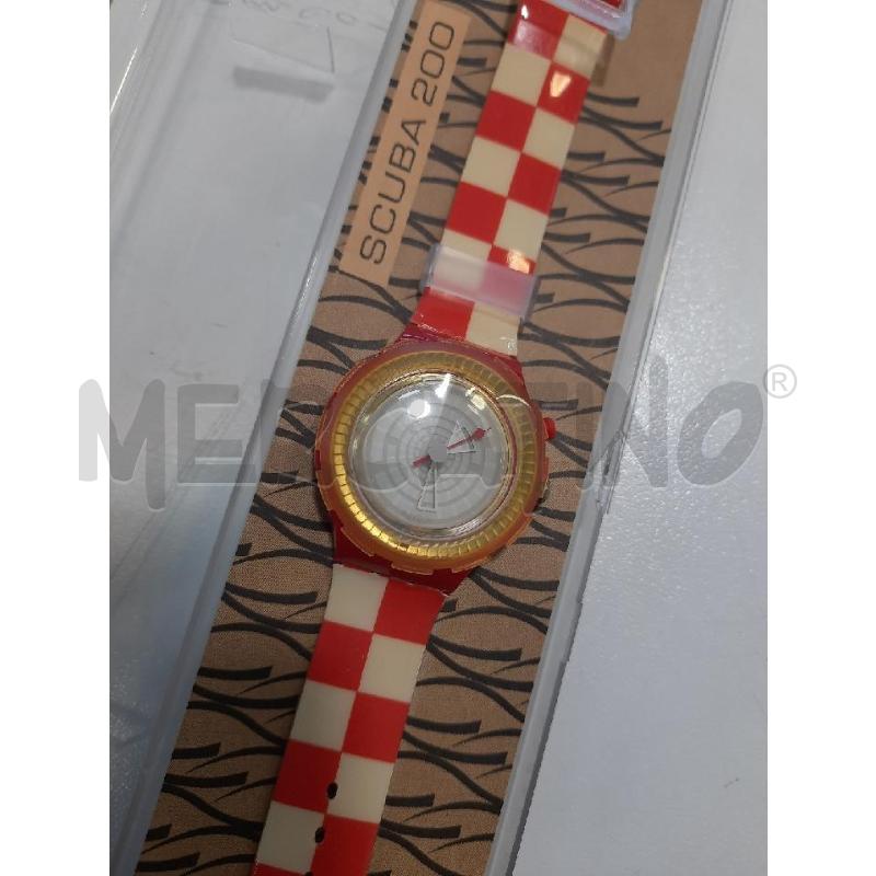 OROLOGIO DA POLSO SWATCH SCUBA 200 SCACCHI ROSSI | Mercatino dell'Usato Roma rebibbia 2