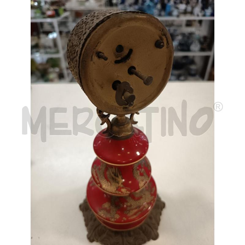 OROLOGIO DA TAVOLO CERAM ROSSA DRAGHI BASE MET DOR DA RIVEDERE | Mercatino dell'Usato Roma rebibbia 2