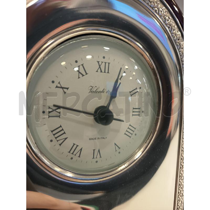 OROLOGIO DA TAVOLO LEGNO PLACCA ARGENTATA | Mercatino dell'Usato Roma rebibbia 2