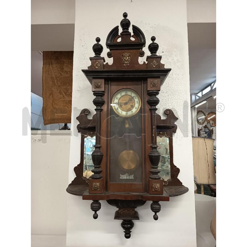 OROLOGIO PENDOLO DA MURO XX SECOLO LEGNO CON SPECCHI FUNZIONANTE | Mercatino dell'Usato Roma rebibbia 1