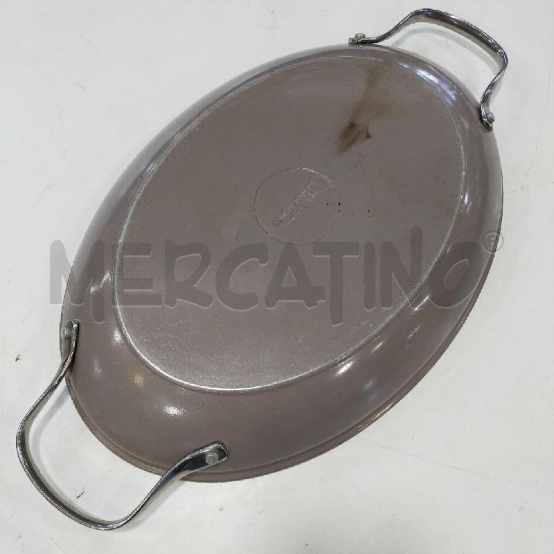 PADELLA OVALE BASSA COPERCHIO VETRO | Mercatino dell'Usato Roma rebibbia 3