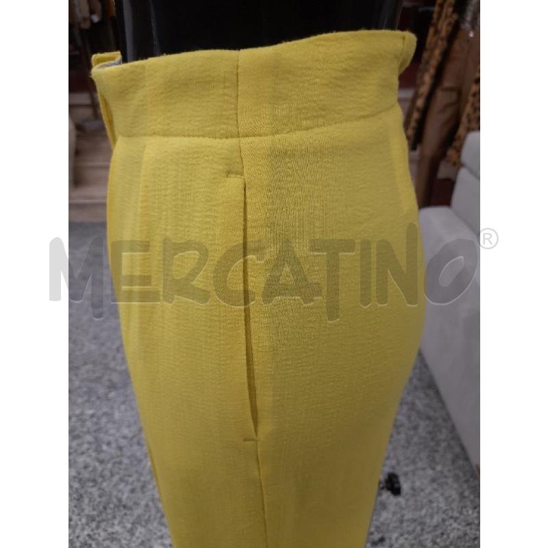 PANTALONE DONNA ALYSI CREME GIALLO ACCESO  | Mercatino dell'Usato Roma rebibbia 4