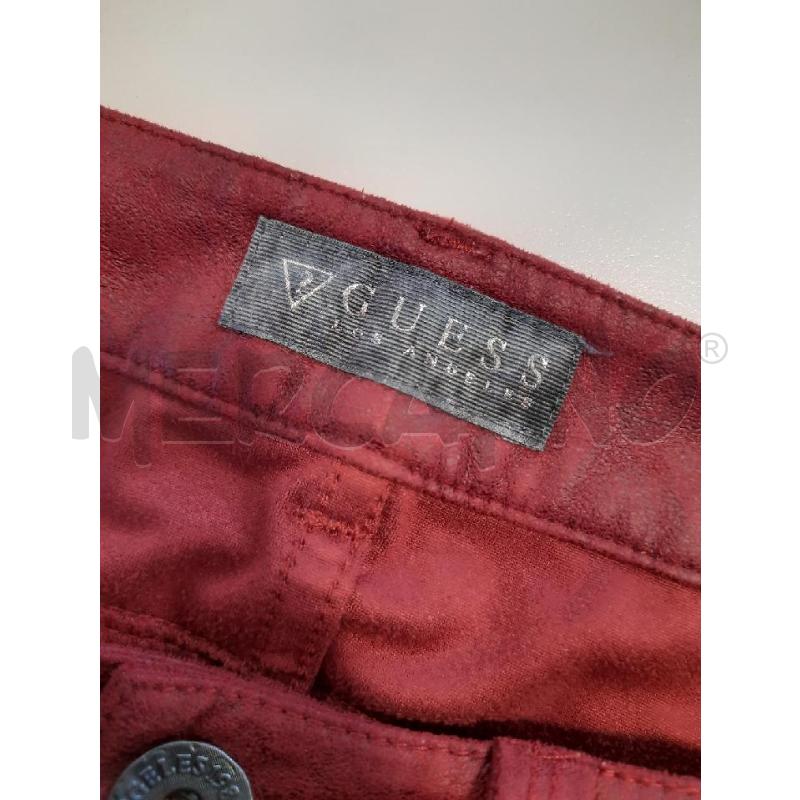 PANTALONE DONNA GUESS ROSSO TESSUTO  | Mercatino dell'Usato Roma rebibbia 2