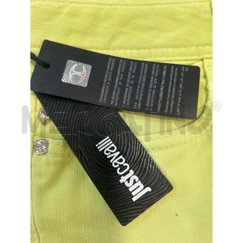 PANTALONE DONNA JUSTCAVALLI GIALLO LIMONE CARTELLINATI | Mercatino dell'Usato Roma rebibbia 3
