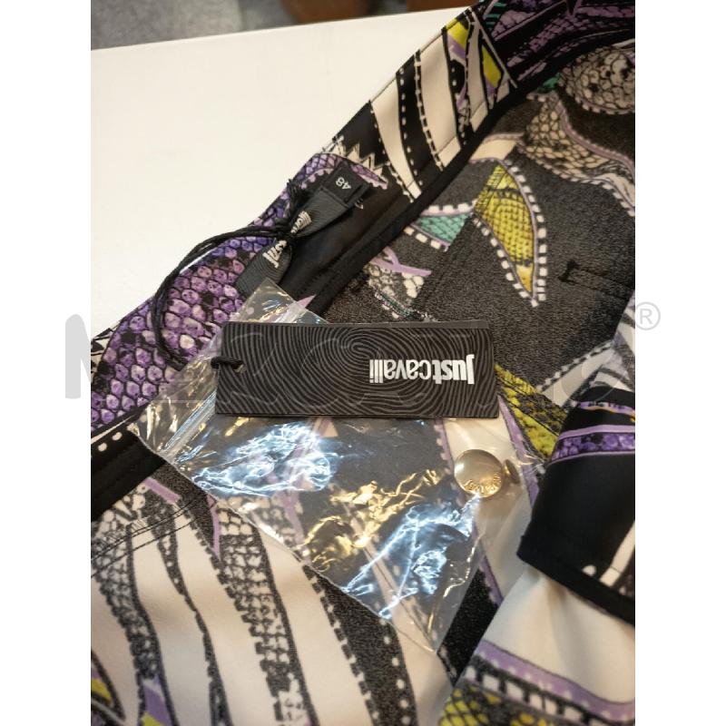 PANTALONE DONNA JUST CAVALLI NERI  VERDE GIALLO VIOLA BIANCO | Mercatino dell'Usato Roma rebibbia 3