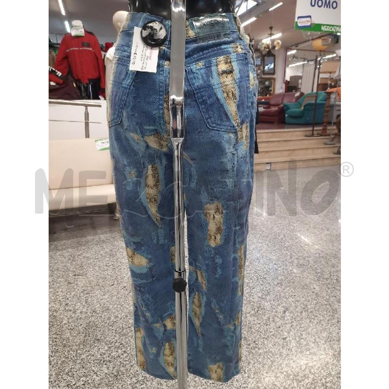 PANTALONE DONNA KRIZIA JEANS CELESTI STAMPA SERPENTE | Mercatino dell'Usato Roma rebibbia 2