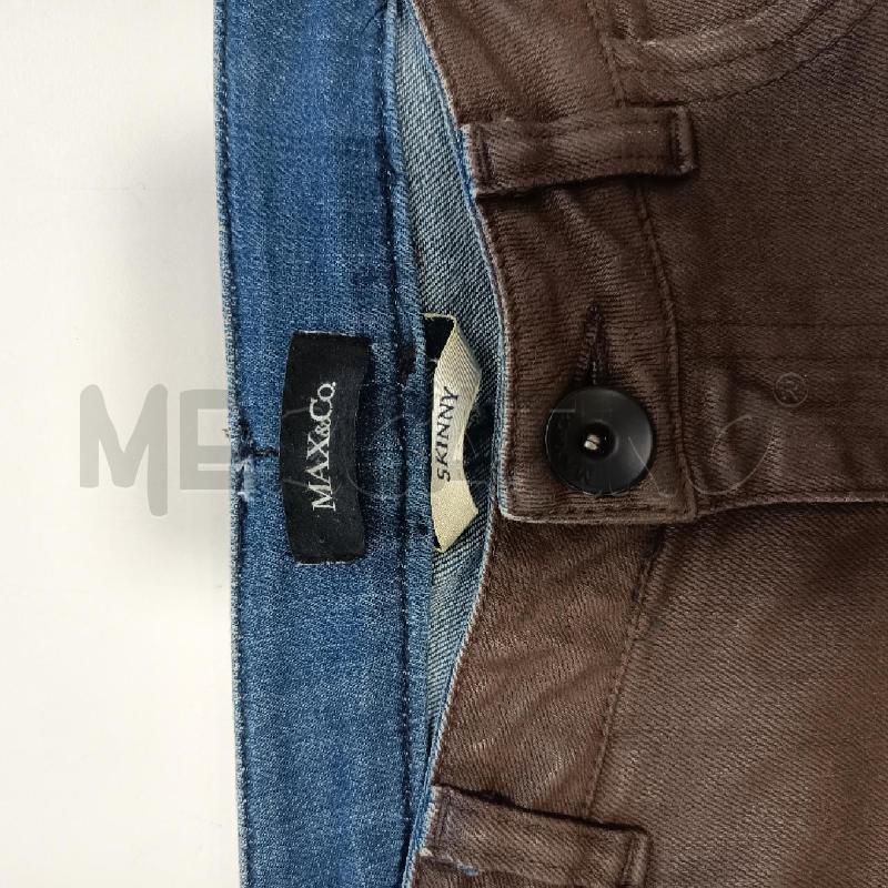 PANTALONE DONNA MAX&CO MARRONE RIFLESSI LUCIDI  | Mercatino dell'Usato Roma rebibbia 2