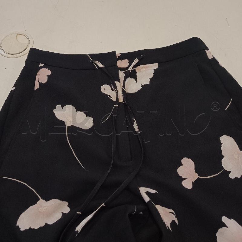 PANTALONE DONNA MAX MARA NERI FIORI ROSA | Mercatino dell'Usato Roma rebibbia 2