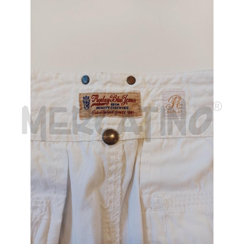 PANTALONE DONNA REPLAY BIANCHI TASCHE | Mercatino dell'Usato Roma rebibbia 3
