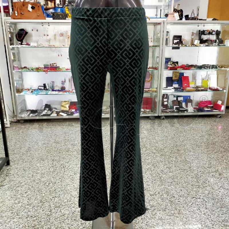 PANTALONE DONNA T.D.D. VERDE STAMPA GRECA TG46 | Mercatino dell'Usato Roma rebibbia 1