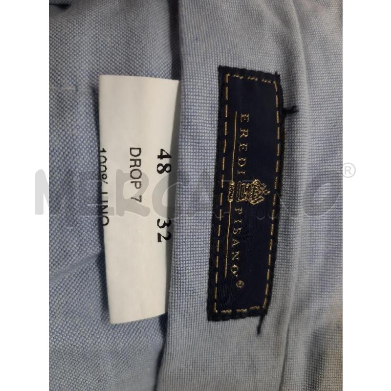 PANTALONE UOMO EREDI PISANO BLU TG48 100%LINO | Mercatino dell'Usato Roma rebibbia 4