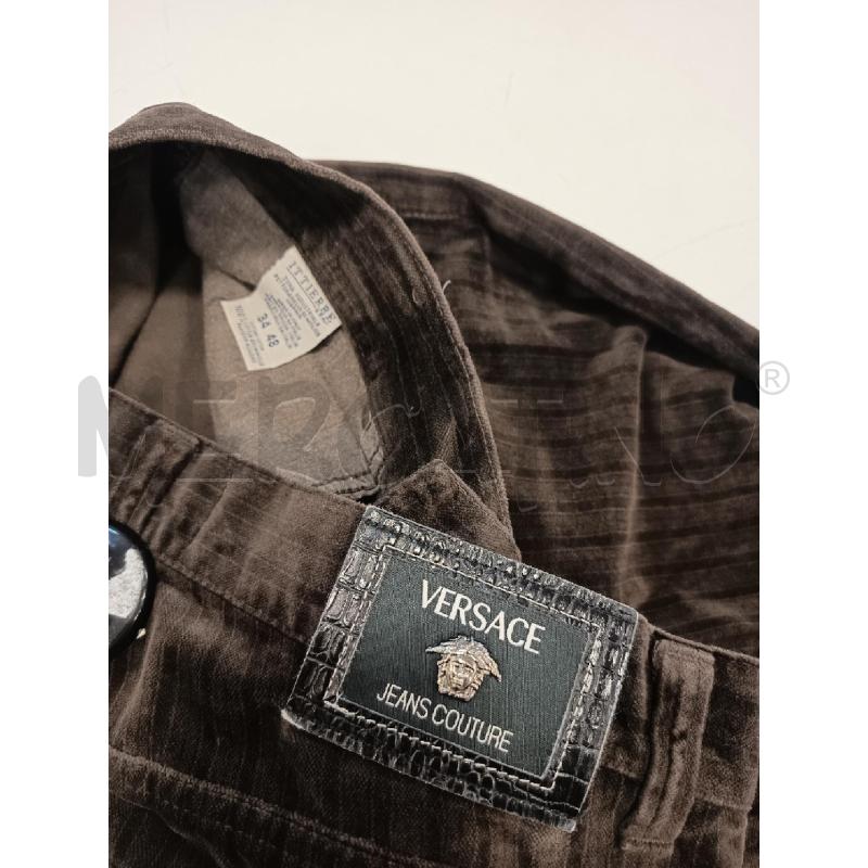 PANTALONE UOMO VERSACE COUTURE DA RIV VELLUTO MARRONE | Mercatino dell'Usato Roma rebibbia 3