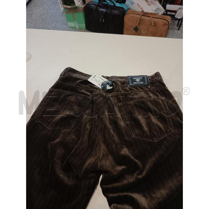 PANTALONE UOMO VERSACE COUTURE DA RIV VELLUTO MARRONE | Mercatino dell'Usato Roma rebibbia 4