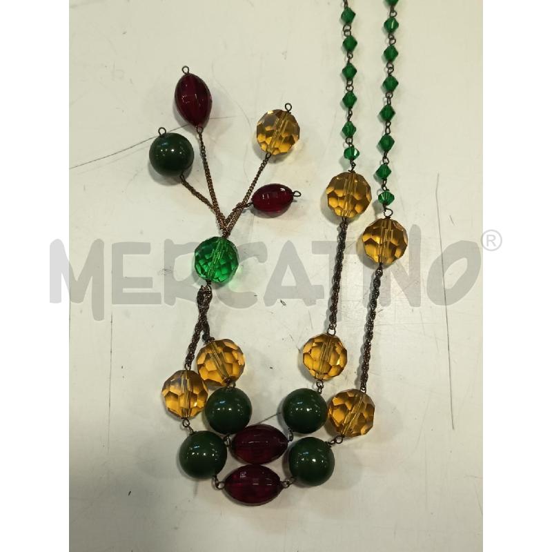 PARURE ARG SFERE GIALLE/VERDI/BORDEAUX  | Mercatino dell'Usato Roma rebibbia 3