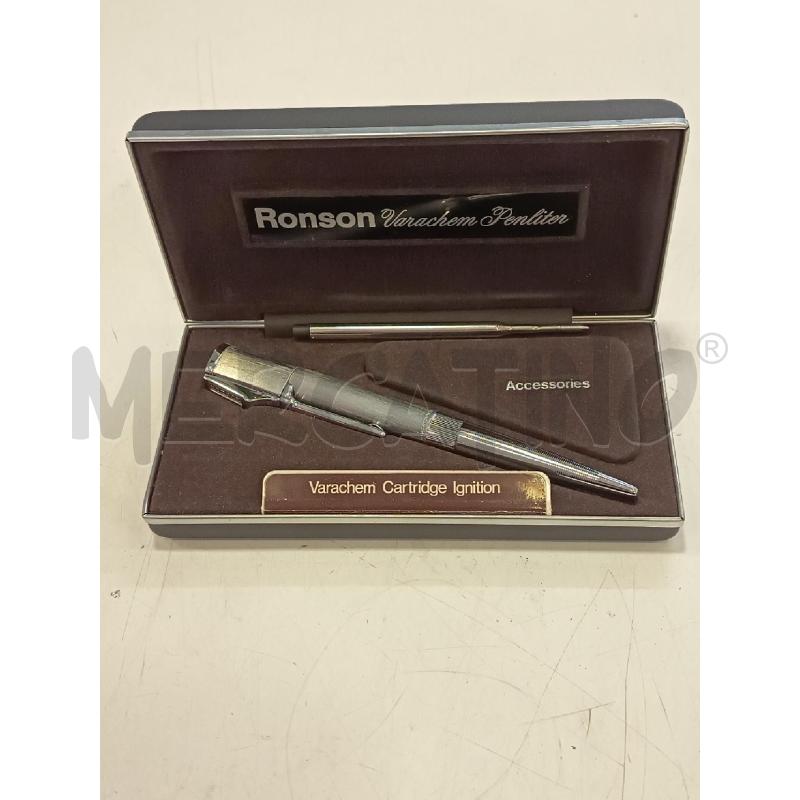 PENNA ACCENDINO RONSON CROMO VARACHEM CARTRIDGE IGNITION | Mercatino dell'Usato Roma rebibbia 1