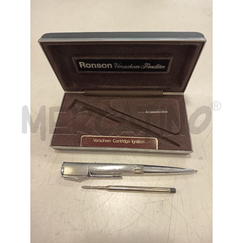 PENNA ACCENDINO RONSON CROMO VARACHEM CARTRIDGE IGNITION | Mercatino dell'Usato Roma rebibbia 2