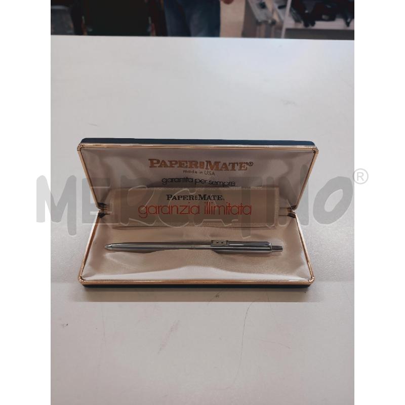 PENNA SFERA PAPERMATE DOUBLE HEART ARGENTATA | Mercatino dell'Usato Roma rebibbia 1