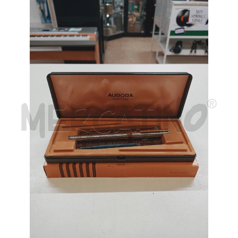 PENNA STILO AURORA MARCOPOLO ARGENTATA DORATA | Mercatino dell'Usato Roma rebibbia 1