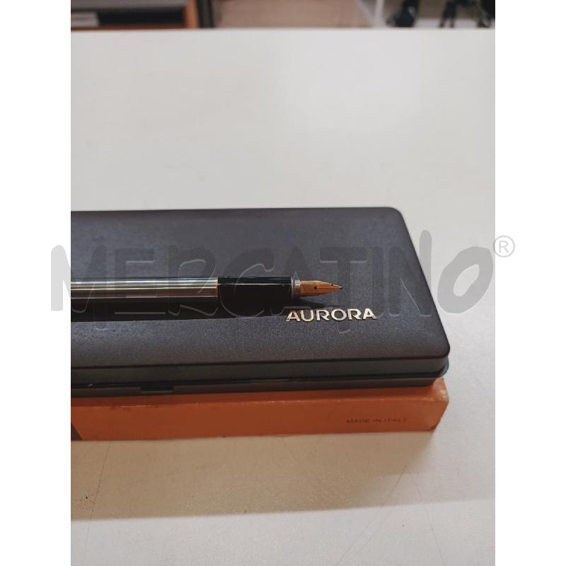 PENNA STILO AURORA MARCOPOLO ARGENTATA DORATA | Mercatino dell'Usato Roma rebibbia 2
