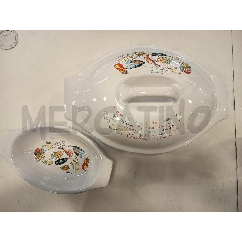 PESCIERA CERAM BIANCA+6CIOTOLE OVALI | Mercatino dell'Usato Roma rebibbia 1