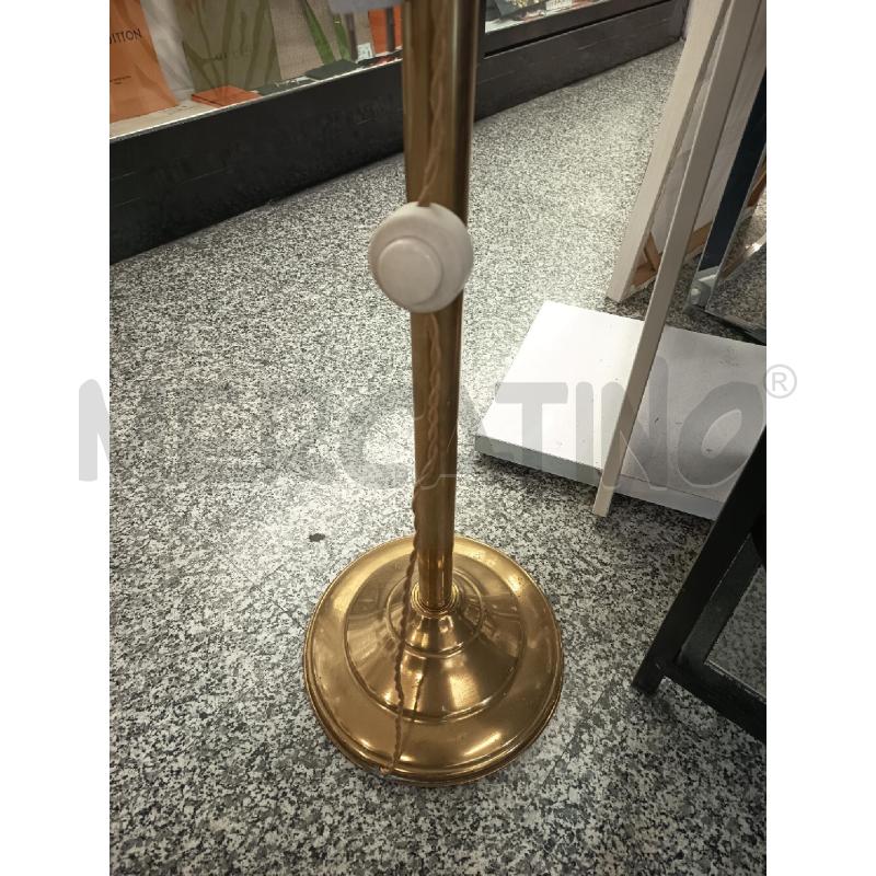 PIANTANA OTTONE LUME VETRO BIANCO  | Mercatino dell'Usato Roma rebibbia 3