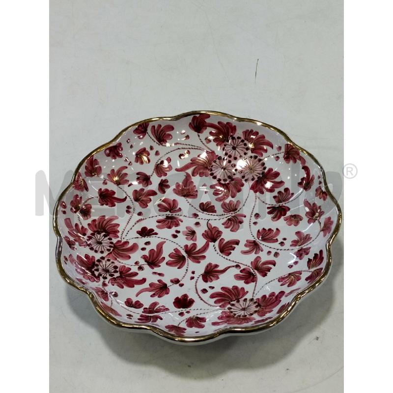 PIATTINO MURO SANTUCCI DERUTA FIORI ROSA | Mercatino dell'Usato Roma rebibbia 3