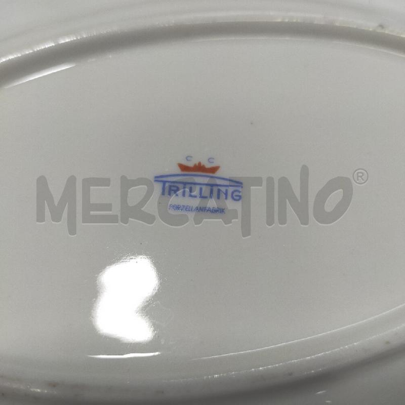 PIATTI CERAM FIORI BLU TRILLING 36PZ+3 PORTATE | Mercatino dell'Usato Roma rebibbia 2