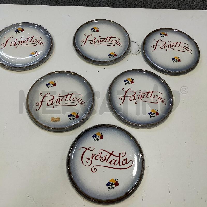 PIATTI DA DOLCE CERAMICA ARM 6PZ | Mercatino dell'Usato Roma rebibbia 1