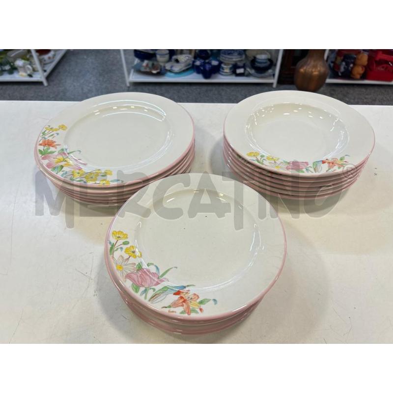 PIATTI PZ.18 TIFFANY B ROSA FIORI DA RIV | Mercatino dell'Usato Roma rebibbia 1