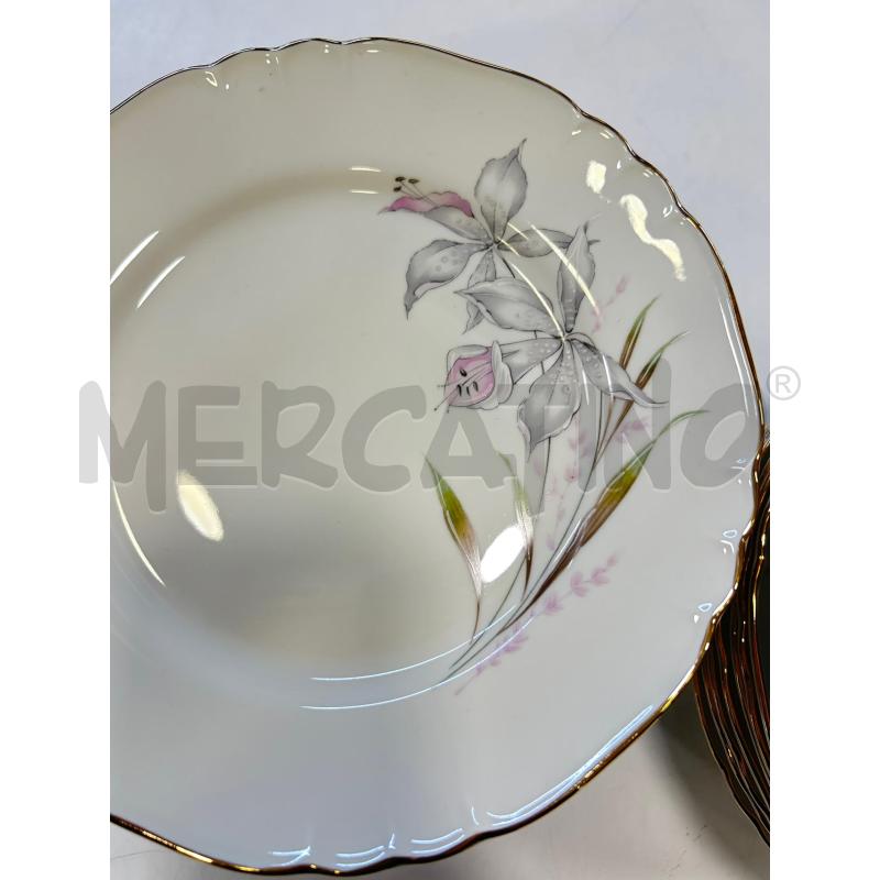 PIATTI RICHARD GINORI ITALY FIORI ROSA B DOR 24PZ | Mercatino dell'Usato Roma rebibbia 2