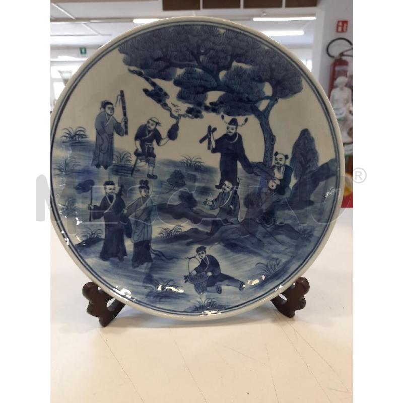 PIATTO PORTATA ORIENTALE DISEGNO BLU | Mercatino dell'Usato Roma rebibbia 1
