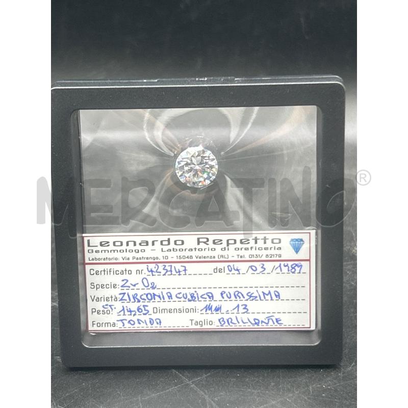 PIETRA ZIRCONIA CUBICA PURISSIMA 14.65CT | Mercatino dell'Usato Roma rebibbia 1
