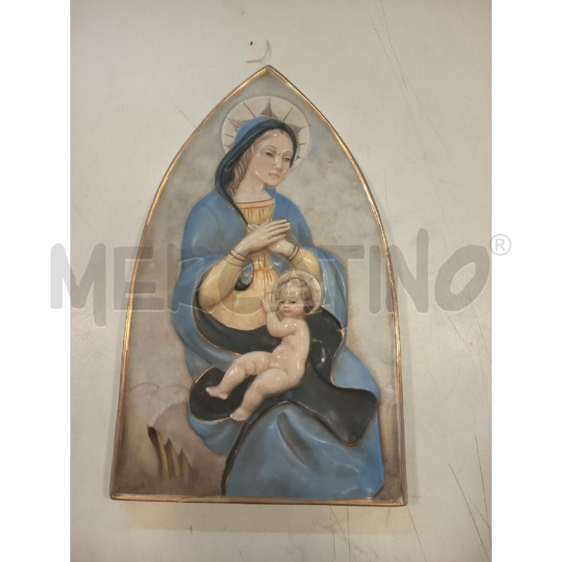 PLACCA CER MADONNA BAMBINO  | Mercatino dell'Usato Roma rebibbia 1