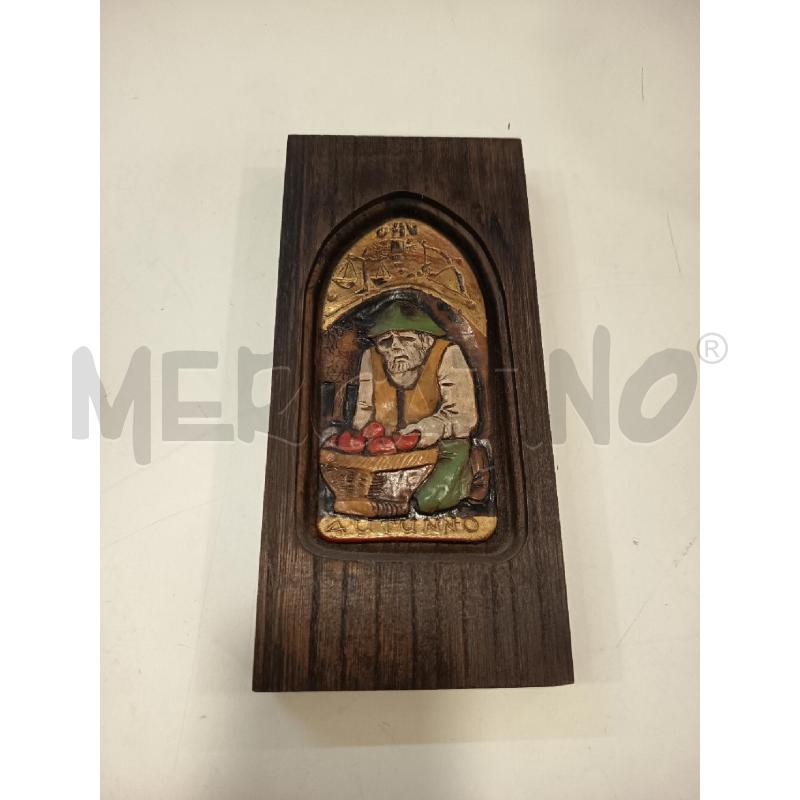 PLACCA DA MURO LEGNO CON PLACCA CERAM AUTUNNO | Mercatino dell'Usato Roma rebibbia 1