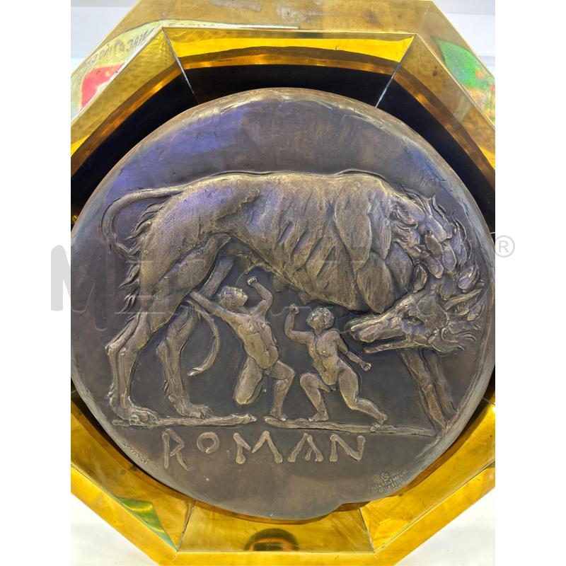 PLACCA GRANDE BRONZO MONETA ROMANA  | Mercatino dell'Usato Roma rebibbia 2
