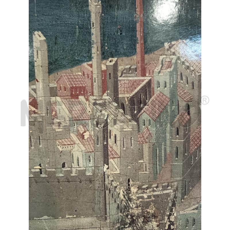 PLACCA ICONA LEGNO CITTA STAMPA B DOR 40X29 | Mercatino dell'Usato Roma rebibbia 2
