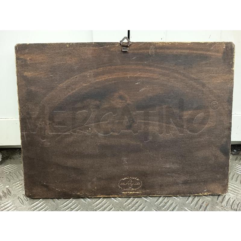 PLACCA ICONA LEGNO CITTA STAMPA B DOR 40X29 | Mercatino dell'Usato Roma rebibbia 3