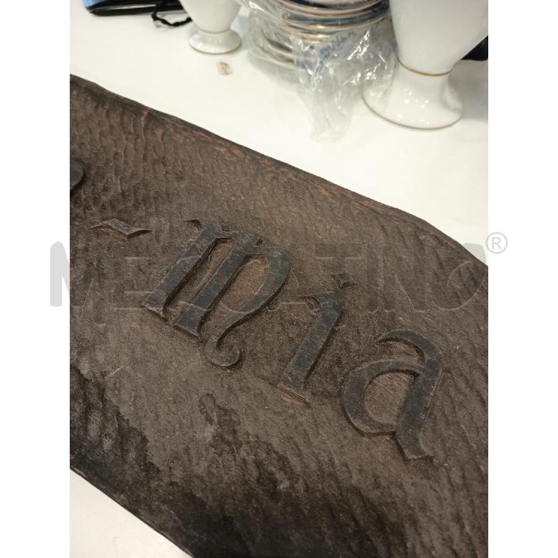PLACCA INSEGNA LEGNO CASA MIA | Mercatino dell'Usato Roma rebibbia 2