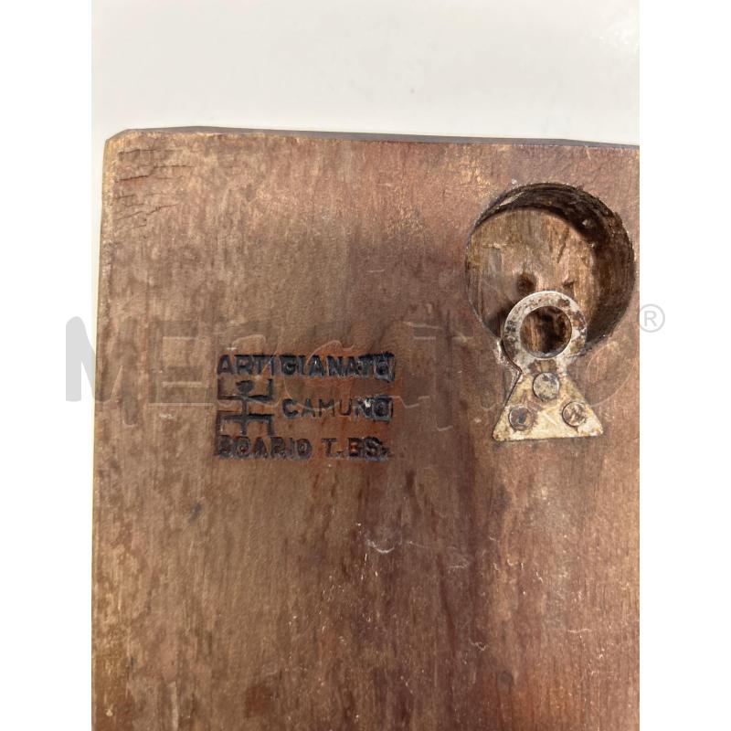 PLACCA LEGNO DONNA SEDUTA CON GATTO 61X19 | Mercatino dell'Usato Roma rebibbia 3