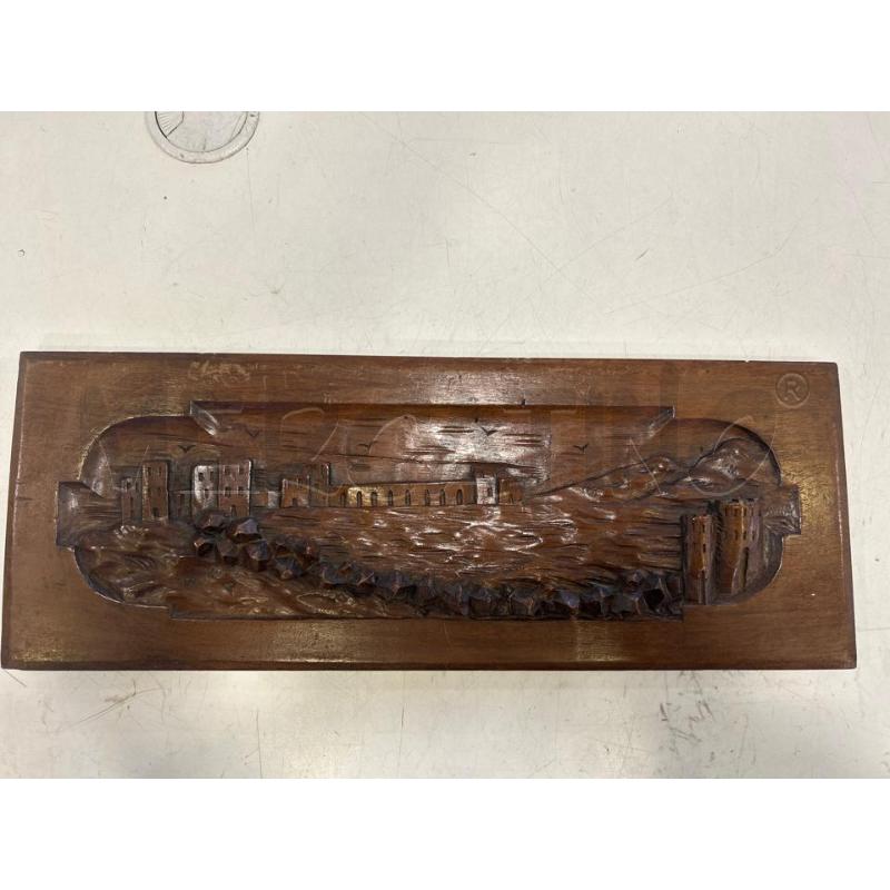 PLACCA LEGNO RILIEVO CITTA | Mercatino dell'Usato Roma rebibbia 1