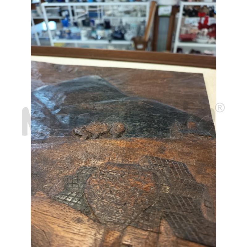 PLACCA LEGNO RILIEVO PAESAGGIO SARDO | Mercatino dell'Usato Roma rebibbia 3
