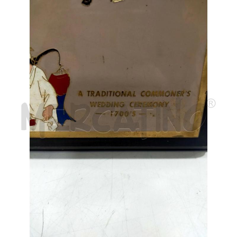 PLACCA METALLO ORIENTALE CERIMONI NUZIALE | Mercatino dell'Usato Roma rebibbia 2