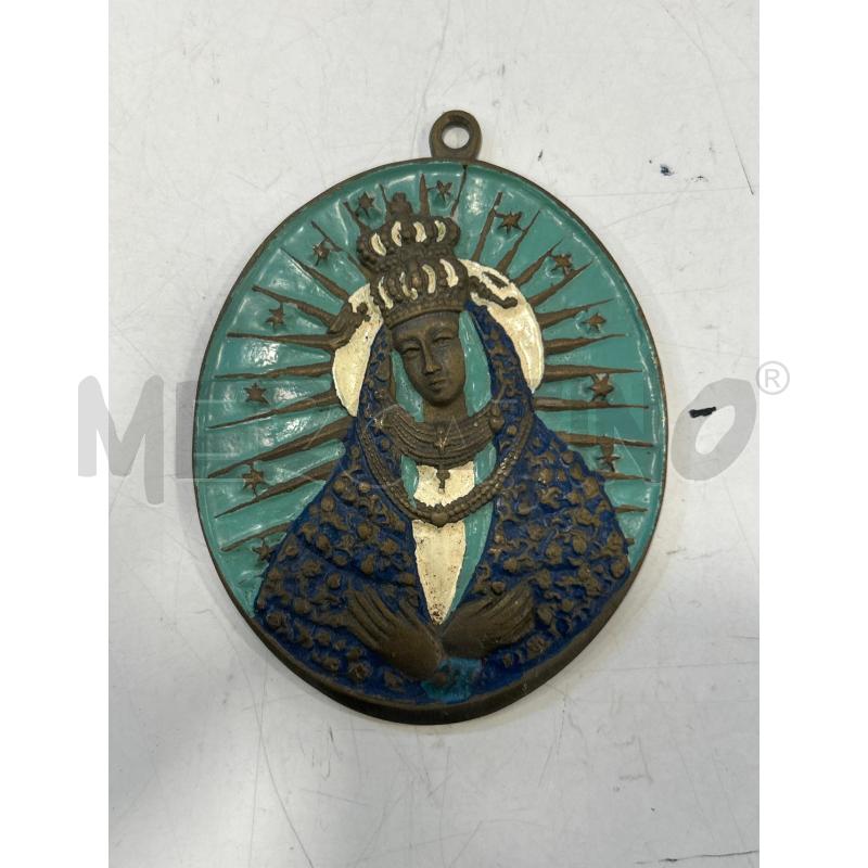 PLACCA OTTONE MADONNA SMALTATA | Mercatino dell'Usato Roma rebibbia 1